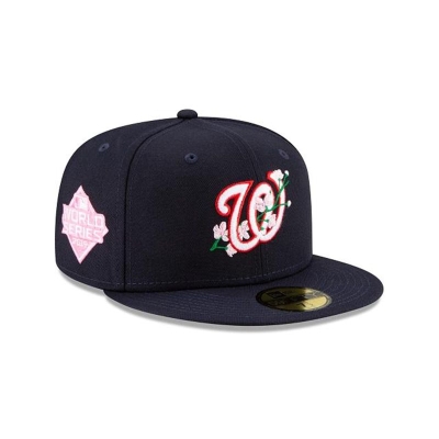 Washington Nationals Gorra | New Era MLB Side Patch Bloom 59fifty Fitted Cap Mexico - Rojos